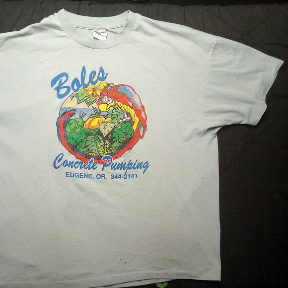 Vintage Boles Concrete Pumping Parrot Eugene Oregon T-Shirt - Picture 3 of 9